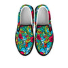 Floral Psychedelic Men's Slip On Sneakers-grizzshop