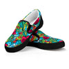 Floral Psychedelic Men's Slip On Sneakers-grizzshop