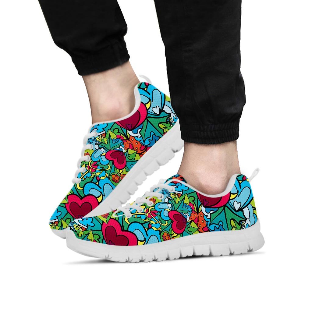 Floral Psychedelic Men's Sneakers-grizzshop