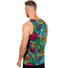 Floral Psychedelic Men's Tank Tops-grizzshop