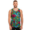 Floral Psychedelic Men's Tank Tops-grizzshop