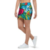 Floral Psychedelic Mini Skirt-grizzshop