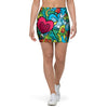 Floral Psychedelic Mini Skirt-grizzshop