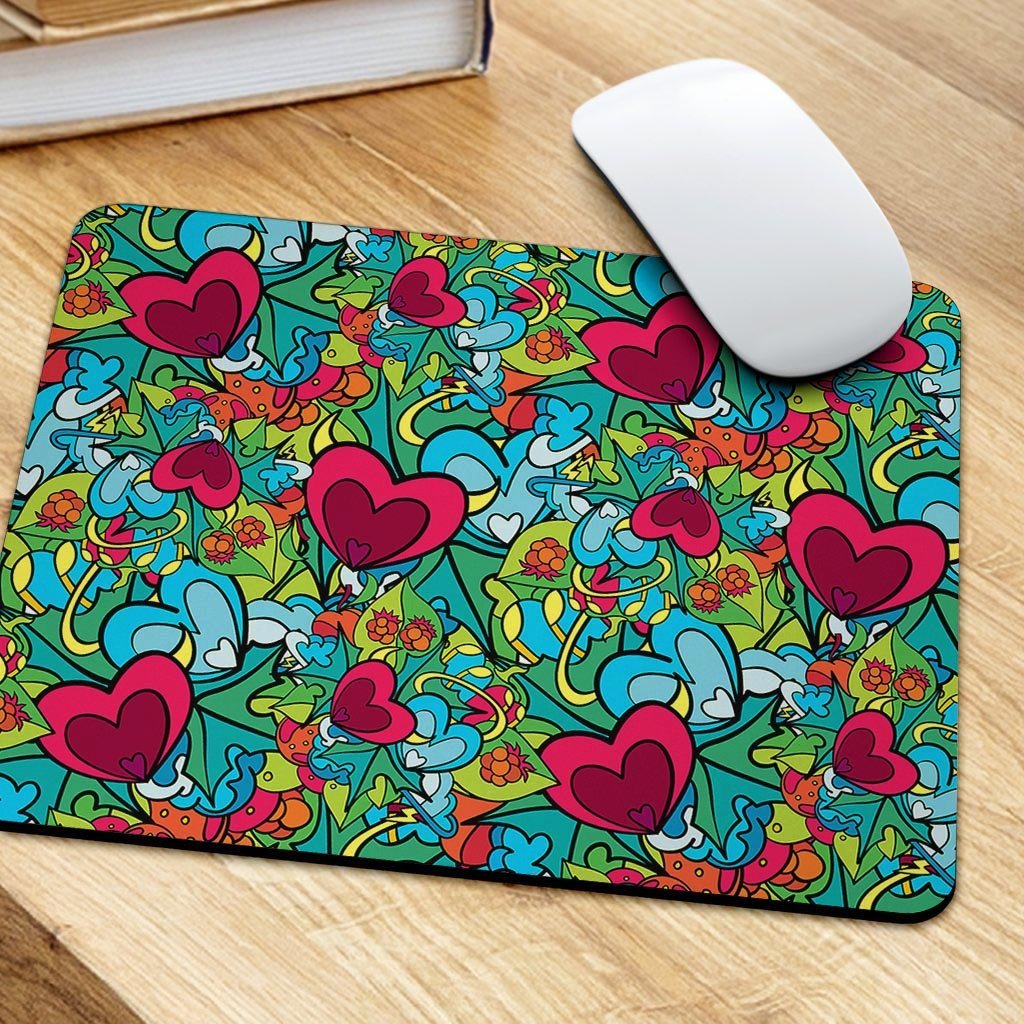 Floral Psychedelic Mouse Pad-grizzshop