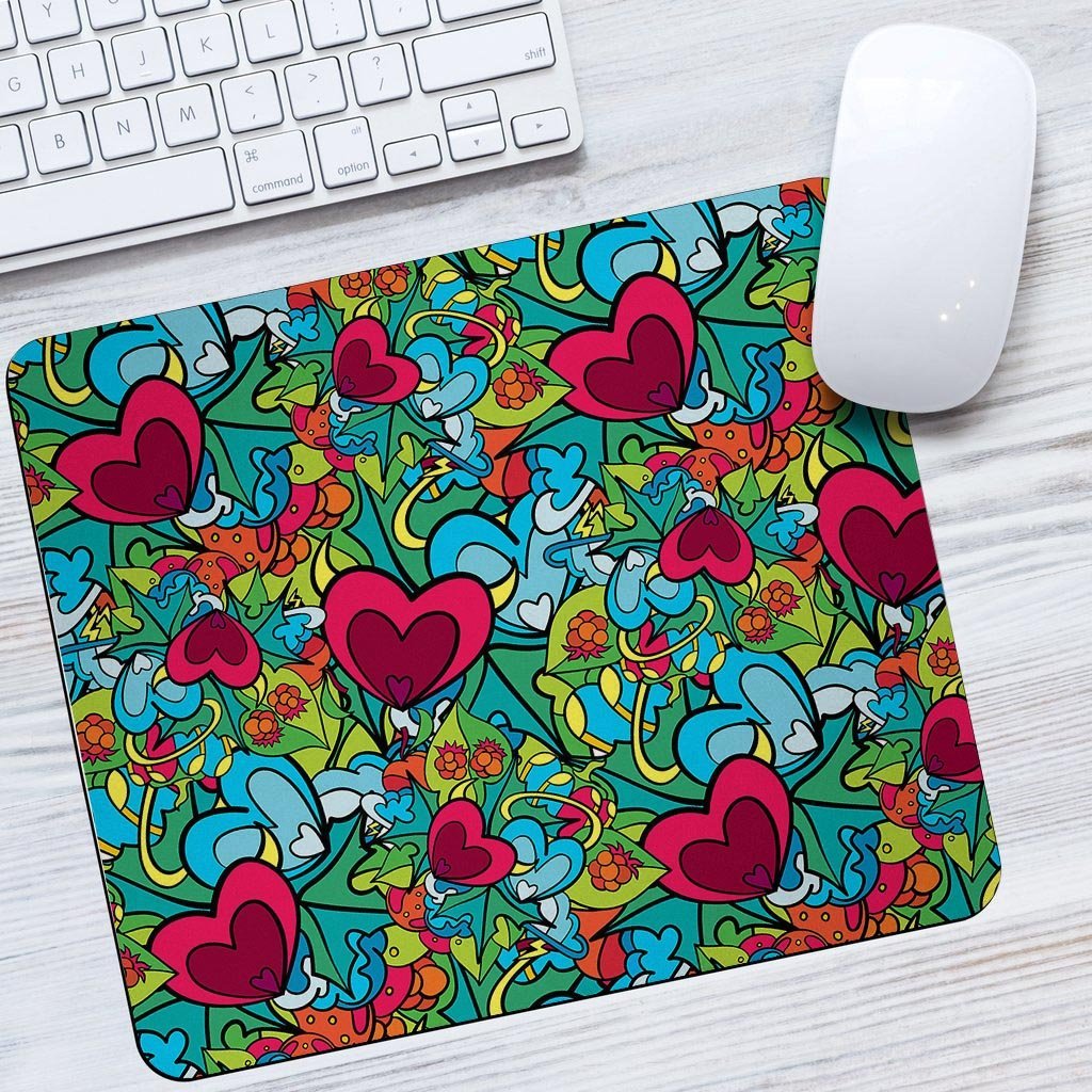 Floral Psychedelic Mouse Pad-grizzshop