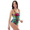 Floral Psychedelic One Piece Swimsuite-grizzshop