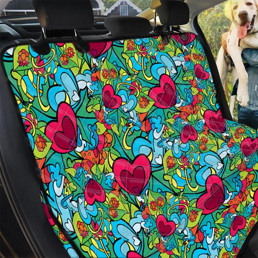 Floral Psychedelic Pet Car Seat Cover-grizzshop