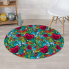 Floral Psychedelic Round Rug-grizzshop