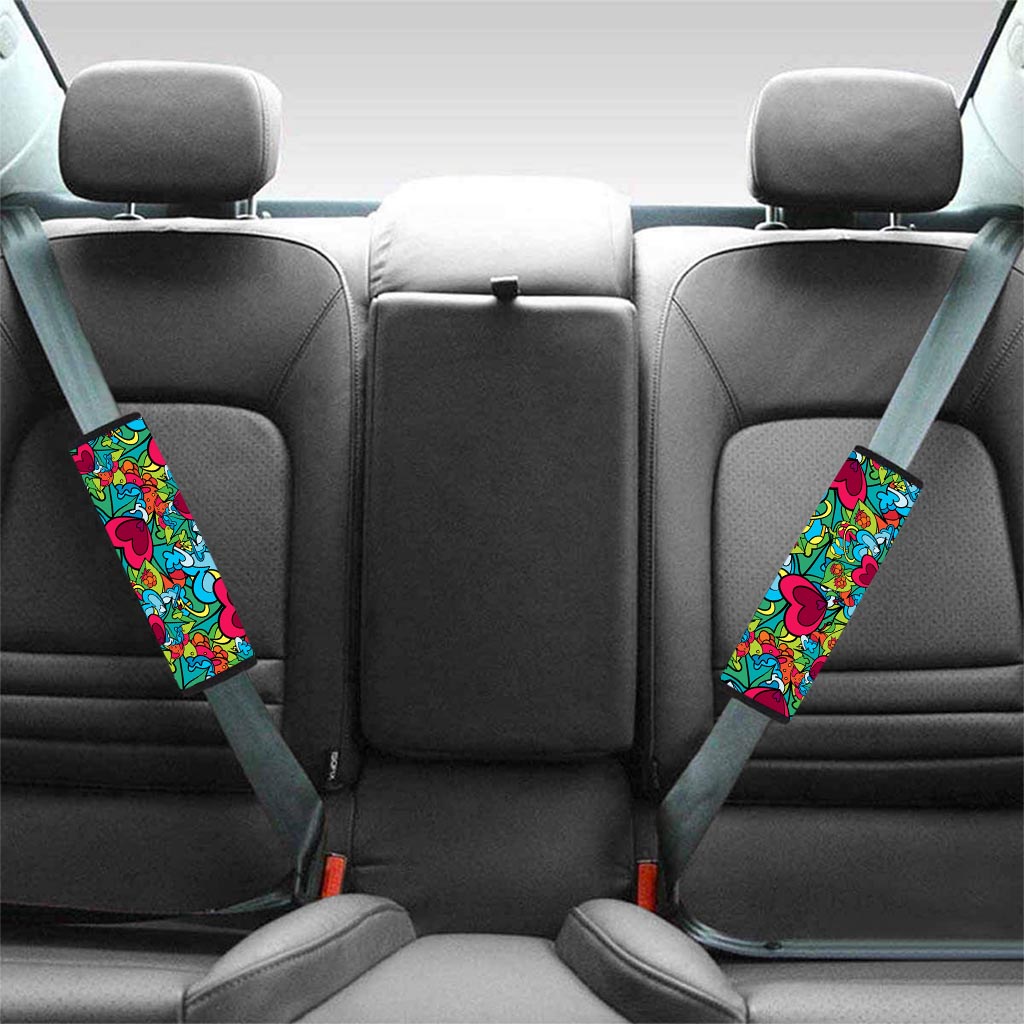 Floral Psychedelic Seat Belt Cover-grizzshop