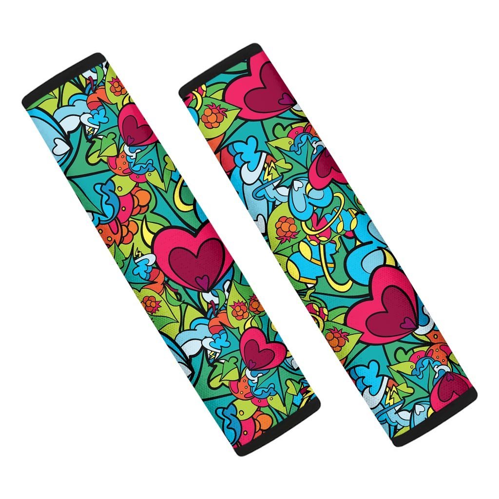 Floral Psychedelic Seat Belt Cover-grizzshop