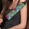 Floral Psychedelic Seat Belt Cover-grizzshop