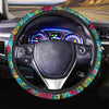 Floral Psychedelic Steering Wheel Cover-grizzshop