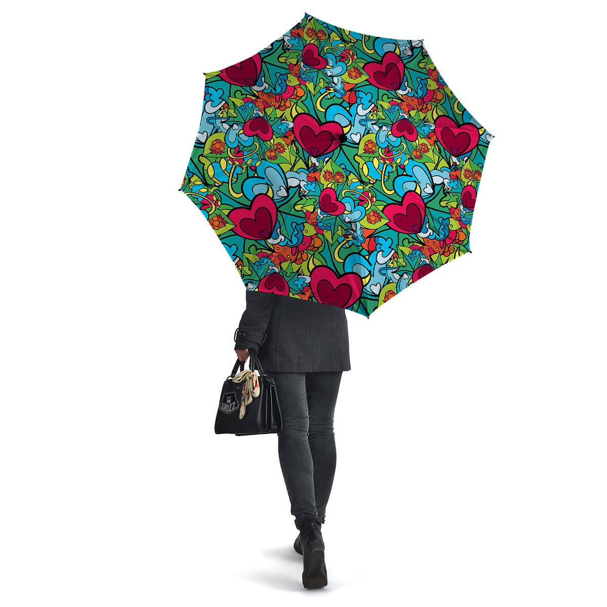 Floral Psychedelic Umbrella-grizzshop