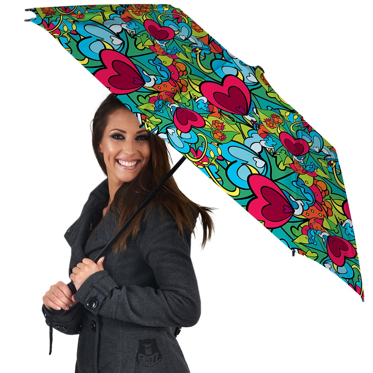 Floral Psychedelic Umbrella-grizzshop