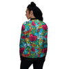 Floral Psychedelic Women's Bomber Jacket-grizzshop