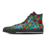 Floral Psychedelic Women's High Top Shoes-grizzshop