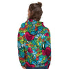 Floral Psychedelic Women's Hoodie-grizzshop