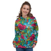 Floral Psychedelic Women's Hoodie-grizzshop