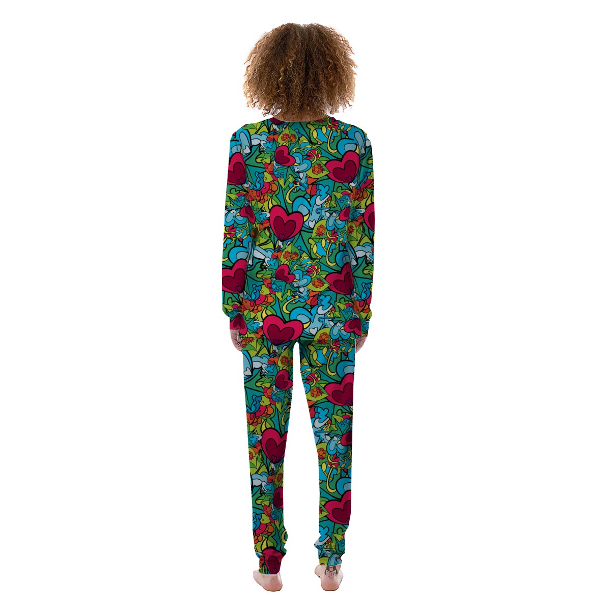 Floral Psychedelic Women's Pajamas-grizzshop