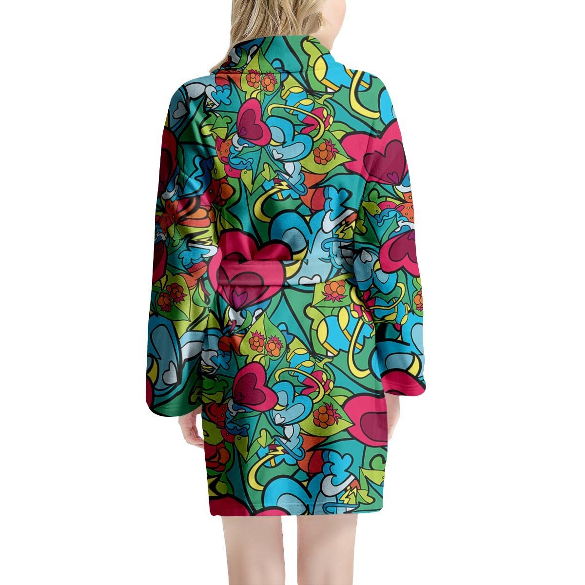 Floral Psychedelic Women's Robe-grizzshop