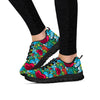 Floral Psychedelic Women's Sneakers-grizzshop