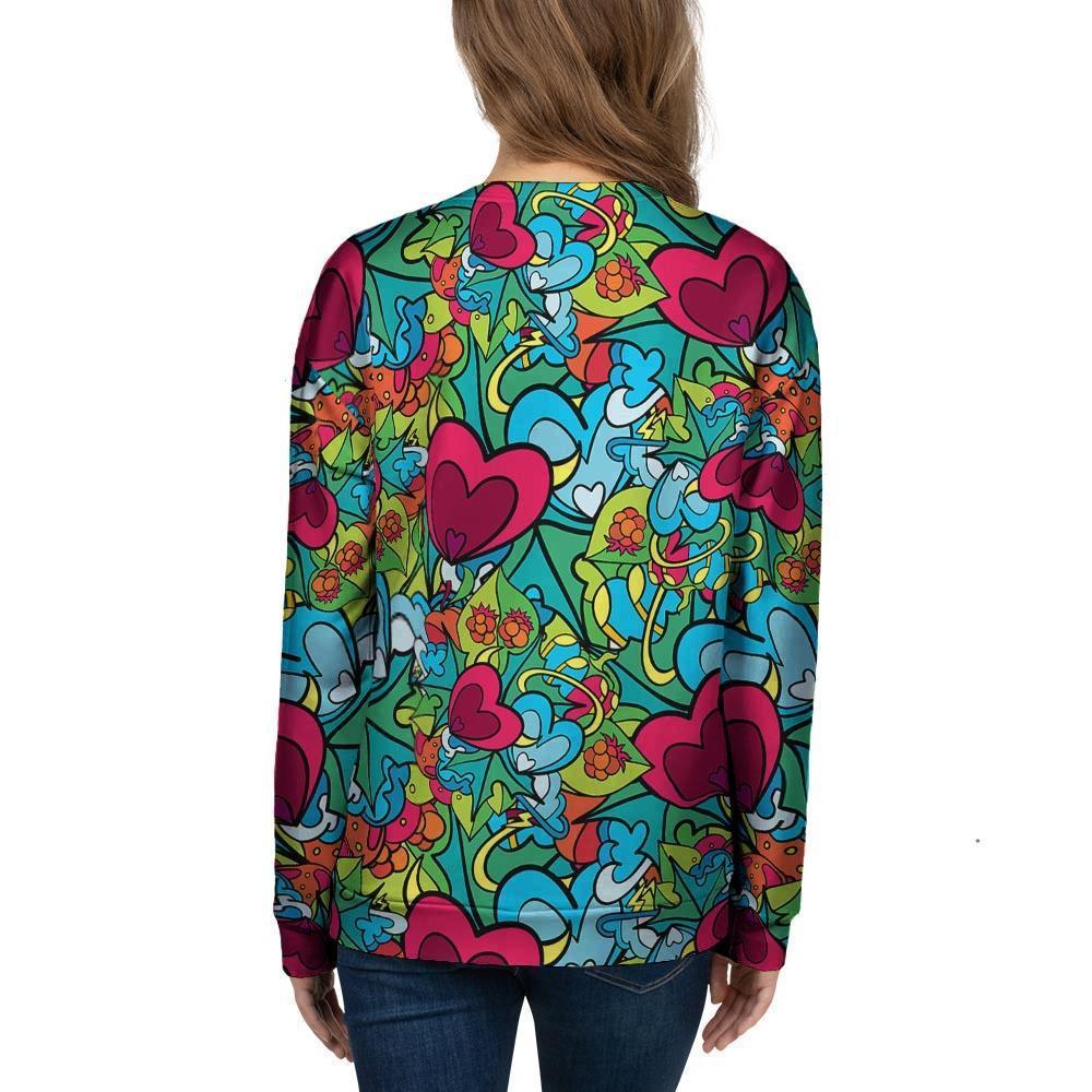 Floral Psychedelic Women's Sweatshirt-grizzshop