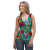 Floral Psychedelic Women's Tank Top-grizzshop