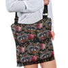 Floral Raccoon Pattern Print Crossbody Bags-grizzshop