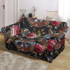 Floral Raccoon Pattern Print Loveseat Cover-grizzshop