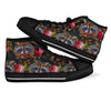 Floral Raccoon Pattern Print Men Women's High Top Shoes-grizzshop