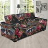 Floral Raccoon Pattern Print Sofa Covers-grizzshop