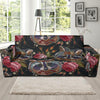 Floral Raccoon Pattern Print Sofa Covers-grizzshop