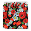 Floral Red Poppy Pattern Print Duvet Cover Bedding Set-grizzshop