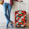 Floral Red Poppy Pattern Print Luggage Cover Protector-grizzshop