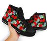 Floral Red Poppy Pattern Print Men Women's High Top Shoes-grizzshop