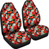 Floral Red Poppy Pattern Print Universal Fit Car Seat Cover-grizzshop