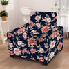 Floral Rose Print Armchair Cover-grizzshop