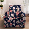 Floral Rose Print Armchair Cover-grizzshop