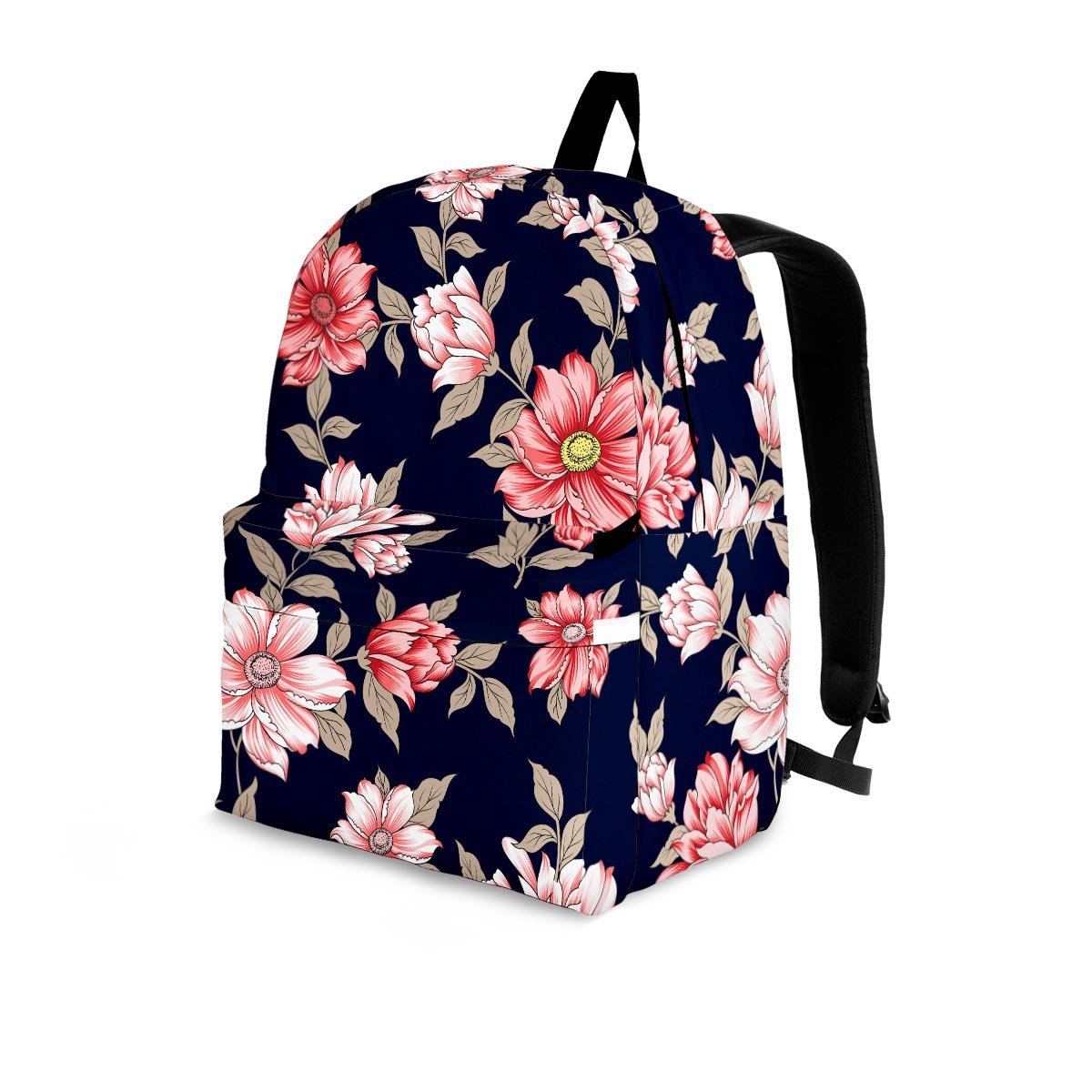 Floral Rose Print Backpack-grizzshop