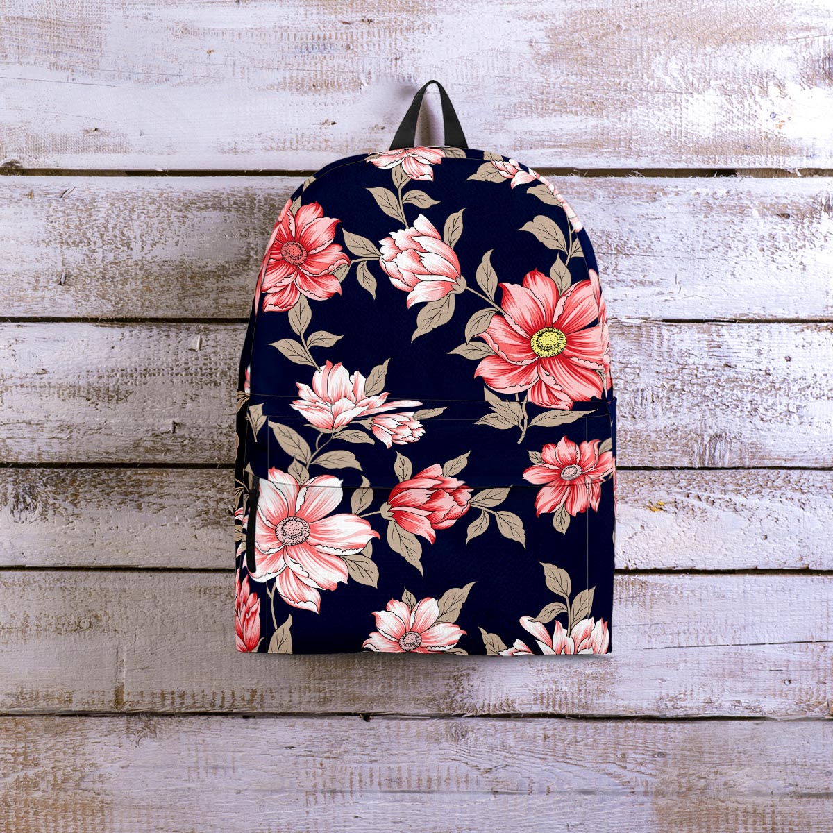 Floral Rose Print Backpack-grizzshop