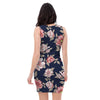 Floral Rose Print Bodycon Dress-grizzshop