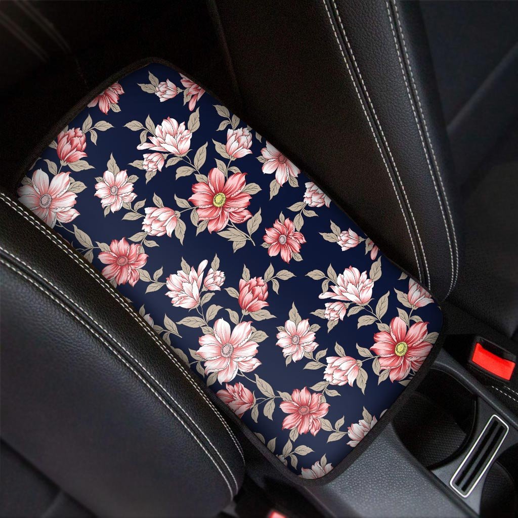 Floral Rose Print Car Console Cover-grizzshop