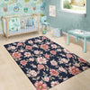 Floral Rose Print Floor Mat-grizzshop