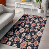 Floral Rose Print Floor Mat-grizzshop