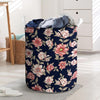 Floral Rose Print Laundry Basket-grizzshop