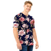 Floral Rose Print Men T Shirt-grizzshop