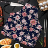 Floral Rose Print Men's Apron-grizzshop