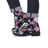 Floral Rose Print Men's Boots-grizzshop