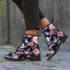 Floral Rose Print Men's Boots-grizzshop