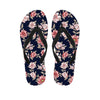 Floral Rose Print Men's Flip Flops-grizzshop